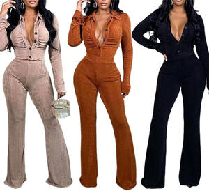 M6072-秋季2023女装天鹅绒套装2件套女装 - Product Image 1