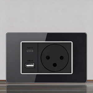 เต้ารับติดผนังพีซีสีดำทันสมัย ไม่มีช่องจ่ายไฟ AC 230V 10A IP20 ดีไซน์แบบฝังในตัว รองรับ Wi-Fi ใช้งานร่วมกับแอป Smart Life พร้อมพอร์ต USB-C - Product Image 6