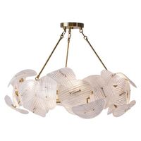 Lustre LED en verre doré à hauteur réglable, lampe suspendue pour salon, luminaire de plafond de luxe pour la décoration de la maison, vente chaude