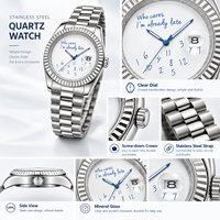 Montre à quartz pour homme, boîtier en alliage, bracelet en acier inoxydable bicolore, cadran en verre minéral, résistance à l'eau 30M, 39 mm, fermoir papillon, loisirs