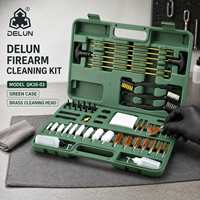 Kit de Mantenimiento de Armas DELUN GK26-03, Estuche Verde, Cabezal de Limpieza de Latón para Herramientas de Limpieza, Estuche de Transporte Portátil y Organizado