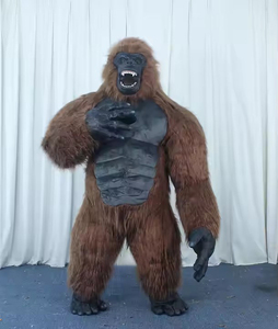 Kostum Maskot Gorila Tiup Ukuran Dewasa, Tahan Lama, Bernapas, Pakaian Plush Portabel, Cocok untuk Acara Karnaval yang Menyenangkan - Product Image 5