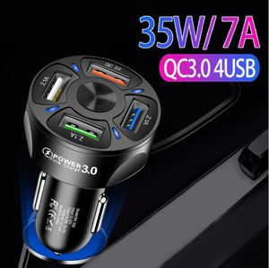 Cargador de Coche Inteligente Mini LED de 35W 7A al por Mayor con 4 Puertos USB y Carga Rápida para iPhone 13, Corriente de Salida 2.1A - Product Image 2