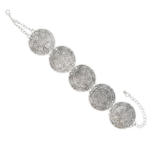 Pulsera con borla <span class=keywords><strong>de</strong></span> moneda para mujer, brazalete único turco, gitano, joyería Bohemia para mujer y Niña - Product Image 1