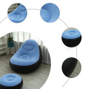 أريكة قابلة للنفخ للاسترخاء، للبيع المباشر من المصنع، سميكة وقابلة للطي والتخزين والنقل، بتصميم من القماش المخملي، مناسبة للاستخدام المنزلي والخارجي وفي غرفة المعيشة - Product Image 5