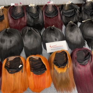 Pelucas Cabello humano Peluca de cabello humano Remy vietnamita con estilo de onda recta sedosa Hueso teñido Cabello de cierre recto - Product Image 6