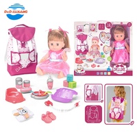 DADI Factory OEM/ODM Neu Ankunft Still puppe Spielzeug Tasche Set Silikon puppe Spielzeug 14 Zoll Puppe Mit Trink pinkeln IC