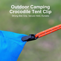 Clip de fixation pour bâche de tente coupe-vent, pince crocodile en plastique, accessoire de tente pour le camping