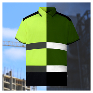 T-shirt de travail de sécurité à col polo, blocs de couleur, <span class=keywords><strong>bande</strong></span> réfléchissante de 5 cm, en tissu <span class=keywords><strong>polaire</strong></span> et tissu œil-de-perdrix - Product Image 5