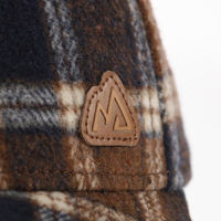 Casquette de baseball vintage en laine mélangée à 6 panneaux avec patch en cuir véritable, profil bas, doublure intégrale, idéale pour l'hiver et les activités de plein air