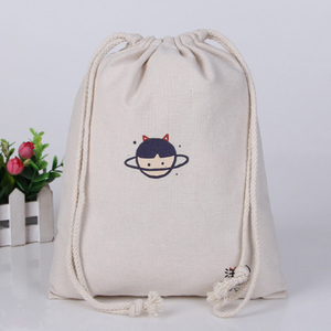 Bolsa de Regalo Pequeña Natural, Bolsa de Algodón Promocional, Bolsa de Lona con Cordón de Algodón - Product Image 2