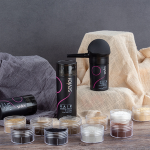 Kératine organique de marque privée, poudre épaisse de 25g, applicateur noir à pompe, fibres de renforcement des cheveux - Product Image 2