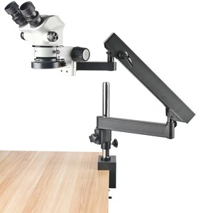 Kit de <span class=keywords><strong>Microscope</strong></span> binoculaire stéréo à lentille continue 7X-45X avec support de bras articulé de serrage avec lumière annulaire LED - Product Image 1