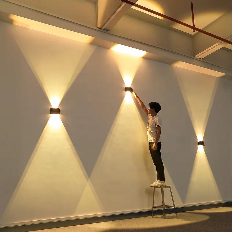 Yunduo-luces solares de jardín impermeables, iluminación de pared para exteriores, arriba y abajo