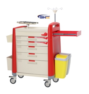 ジーニー医療 高品質ABS製 緊急医療用トロリーカート 病院用 薬品トロリーカート - Product Image 3