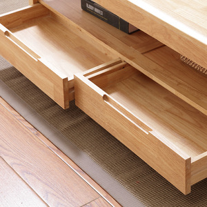 Solid Wood <b>Coffee</b> <b>Table</b> Rectangular With Storage Natural Wood Color Modern Minimalist Style - Product Image 4