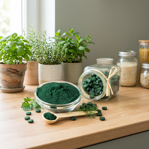 Poudre d'herbe d'orge pure de qualité alimentaire, algue verte naturelle pour smoothies, boissons, préparation culinaire et recettes bien-être - Product Image 4