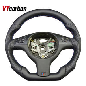 YTcarbon, directo de fábrica, venta al por mayor, <span class=keywords><strong>volante</strong></span> de rendimiento de cuero completo estilo <span class=keywords><strong>M</strong></span> para M3 M5 E46 E39 X5 E53 Z3 <span class=keywords><strong>E36</strong></span> - Product Image 1