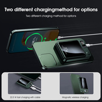 Power Bank 10,000mAh ponsel ultra tipis, pengisi daya nirkabel 15w untuk ponsel