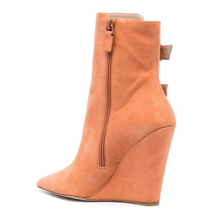 2023 stivaletti alla caviglia <span class=keywords><strong>arancioni</strong></span> con tacco alto a punta stivaletti con zeppa con fibbia e tacco da donna taglie forti - Product Image 3
