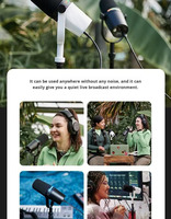 Microphone USB professionnel MV7+ pour tablette, streaming en direct, enregistrement, voix off, microphone dynamique, streamers, fabriqué en Chine