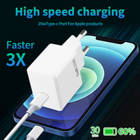 Cargador de Pared USB-C de Carga Rápida PD 3.0 de 20W con Protección OTP, Aprobado por PSE, para Teléfonos