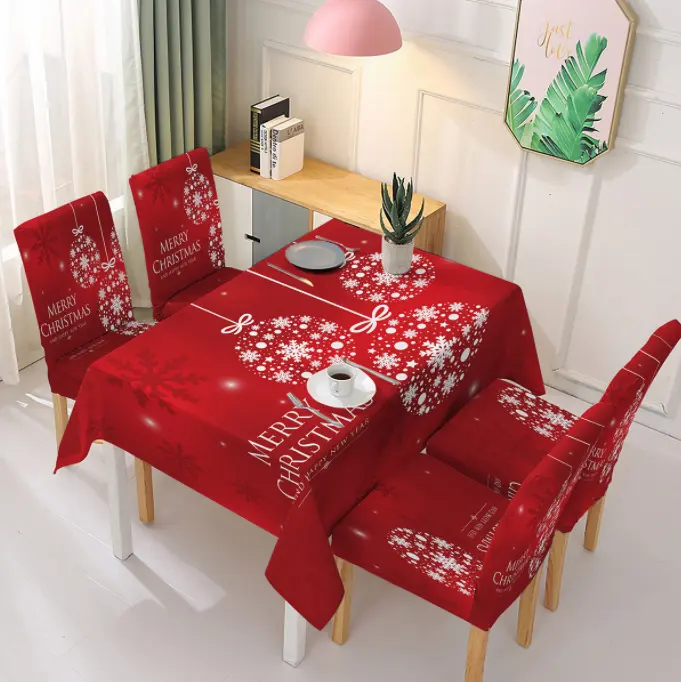 Jacquard Rectangle Tablecloth Waterproof Floral Christmas Pattern Decorative Table Cloths Heavy Weight Fabric Table Covers