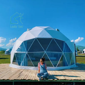 Grande tente à boule dôme en PVC <span class=keywords><strong>pour</strong></span> glamping <span class=keywords><strong>toile</strong></span> imperméable <span class=keywords><strong>pour</strong></span> les fêtes de camping en plein air logo personnalisé expérience d'événement en plein air confortable - Product Image 1