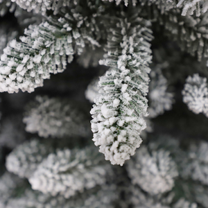 Exterior 7 pies flocado Pe Pvc árbol de Navidad con soporte de árbol de Navidad con adornos - Product Image 3