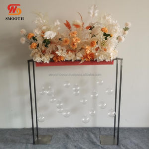 Arche de mariage en fer doré géométrique carrée, support de toile de fond amovible, taille personnalisable, décoration de mariage - Product Image 6