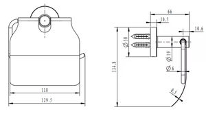 <span class=keywords><strong>Portarotolo</strong></span> da Parete Langges in Acciaio Inox 304 Cromato con Coperchio, Antiruggine, per Hotel e Ristoranti, OEM ODM, Tutte le Finiture Disponibili - Product Image 4