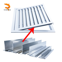 Profil en alliage d'aluminium série 6000 pour diffuseur d'air CVC et grille de climatisation avec services de découpe, pliage et soudage