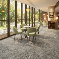 Dalles de moquette en nylon haute résistance 6,5 mm à poils bouclés pour bureaux, commerces et hôtels GB 8624 B1 ASTM E684 Résistance aux taches 8.5