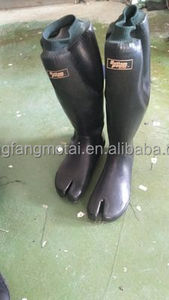 Haute qualité hommes bottes <span class=keywords><strong>de</strong></span> pluie <span class=keywords><strong>en</strong></span> plein air <span class=keywords><strong>en</strong></span> caoutchouc équitation genou haute imperméable hiver <span class=keywords><strong>néoprène</strong></span> <span class=keywords><strong>chasse</strong></span> étanche fendu orteil bottes - Product Image 6