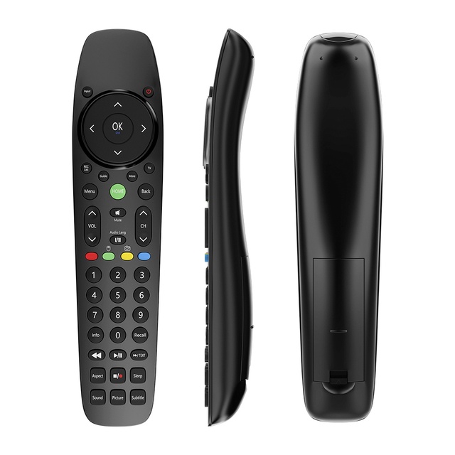 High-Quality Grunhelm Tv Remote Control Factory Arab iptv UNITED 45buttons Smart Black Star Tv Remote Control