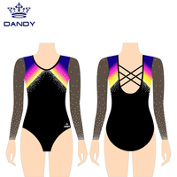 Nouveau design de vêtements de danse rythmique pour filles design personnalisé à manches longues vêtements de danse pour enfants justaucorps de gymnastique de compétition