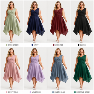 Nouvelle Arrivée Robe Midi en Chiffon Grande Taille Confortable et Aérienne avec Corsage Drapé et Taille Empire Élégante et Gracieuse - Product Image 2