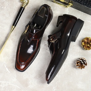 Chaussures Oxford habillées décontractées élégantes pour hommes ASTON M.JAZZ en cuir verni brillant, à lacets, semelle intermédiaire en caoutchouc, en cuir de vachette véritable - Product Image 4