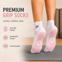 Chaussettes de yoga et de pilates personnalisées de haute qualité avec logo, résistantes aux odeurs, confortables pour les passionnés de pilates