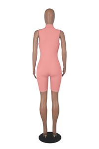Custom logo Women Summer Designer Jumpsuit <strong>Rompers</strong> Bike <strong>Shorts</strong> Solid One Piece Bodycon Sexy Bodysuits for Women Custom - Product Image 4