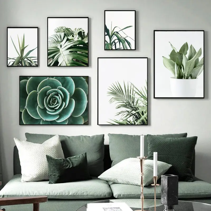 Jardin botanique Cactus Jungle mur Art toile peinture couleur abstraite plantes nordique affiche et impressions photo moderne décor à la maison