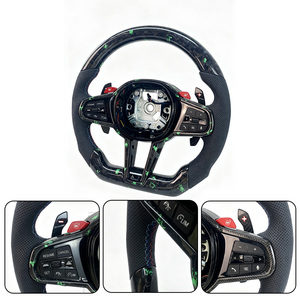 Volant en fibre de carbone forgé style CS, <span class=keywords><strong>prix</strong></span> de gros usine, pour <span class=keywords><strong>BMW</strong></span> M3 M4 M5 G80 F82 F90 G20 G30 330i <span class=keywords><strong>330e</strong></span> 340i G21 G22 - Product Image 2
