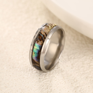 Bán buôn thời trang thép không gỉ dát bào ngư <span class=keywords><strong>Shell</strong></span> <span class=keywords><strong>Ring</strong></span> 18K vàng-mạ Chất lượng cao Wedding engagement Party Jewelry Quà Tặng - Product Image 5