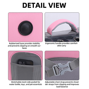 Oem ODM công suất lớn thân thiện với môi Oxford PET Ba lô tàu sân bay cho mèo chó 10kg Tải dây kéo đóng cửa thoáng khí sử dụng ngoài trời - Product Image 6