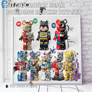 Blocos de Montar MOC Criatividade Perspectiva Robô Urso Mecha Brinquedo Educacional Plástico ABS Escala 1:8 Aniversário Infantil - Product Image 2