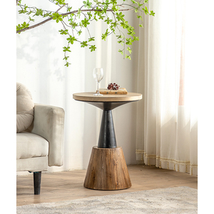 Tavolino da Caffè in <span class=keywords><strong>Legno</strong></span> Massello |   Design Rotondo in Stile Rustico Antico |   Mobili Rustici per <span class=keywords><strong>Soggiorno</strong></span> in <span class=keywords><strong>Legno</strong></span> <span class=keywords><strong>Naturale</strong></span> - Product Image 4
