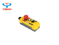 Télécommande universelle T-2M T-2K, boîtier de boutons à 3 trous, interrupteurs IP65, 10A, en plastique rouge, bouton d'urgence, sélecteur noir