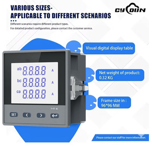 CYDUN CN500-9Y RS485 AC80-270V Misuratore Digitale Trifase Multifunzione con Display LCD per Tensione, <span class=keywords><strong>Ampere</strong></span>, <span class=keywords><strong>Watt</strong></span>, Potenza, Energia e Frequenza - Product Image 3