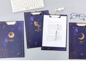 Carpeta Portapapeles A4 de PVC Ecológica con Certificación ROHS, Diseño de Cielo Estrellado de Fantasía, Material de Oficina y Papelería Escolar - Product Image 3