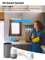 Prise intelligente SIXWGH Tuya 20A WIFI EU avec fonction de surveillance de la consommation et fonction de compte à rebours, compatible Google Home, Alice, Alexa
